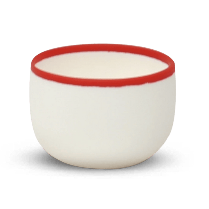 Ligne Bowl - Tina Frey Serveware - Petite - White With Red Rim - HORNE