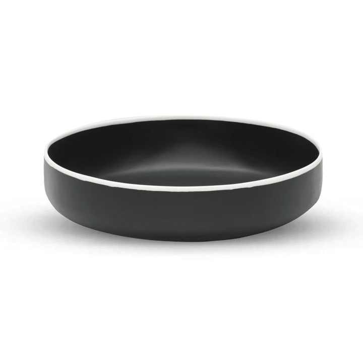 Ligne Bowl - Tina Frey Serveware - Extra Large - Black With White Rim - HORNE
