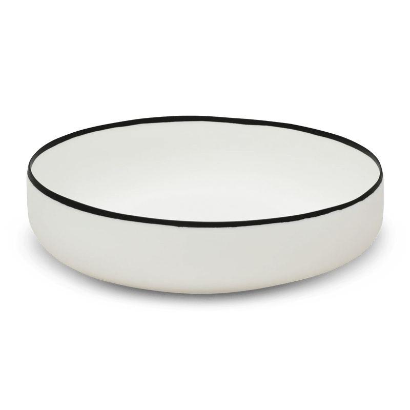 Ligne Bowl - Tina Frey Serveware - Petite - White With Black Rim - HORNE