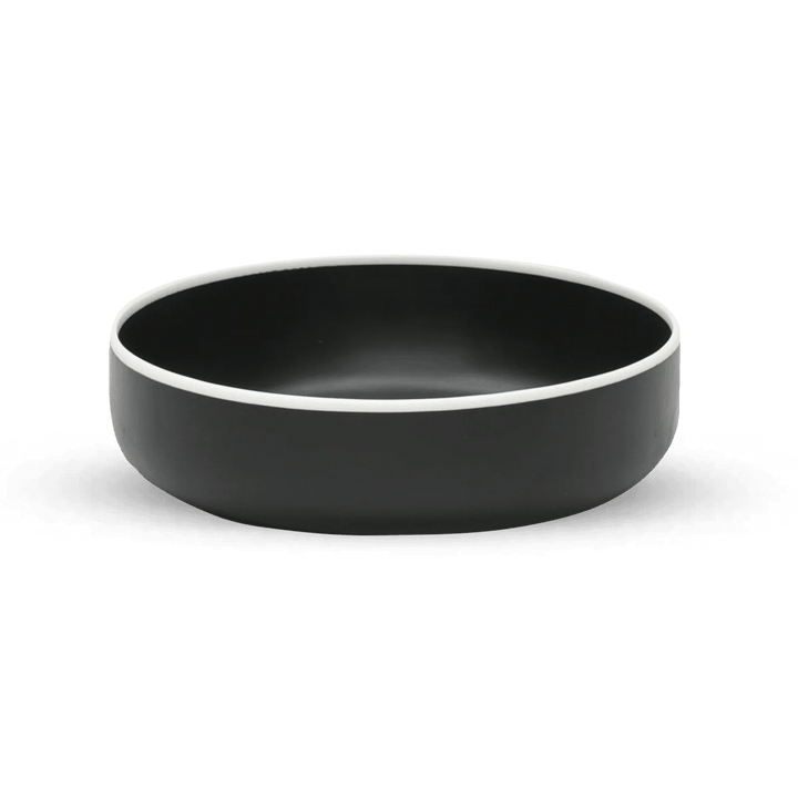 Ligne Bowl - Tina Frey Serveware - Large - Black With White Rim - HORNE