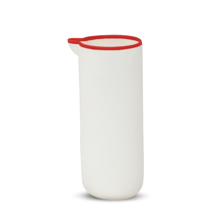 Ligne Carafe - Tina Frey Serveware - White With Red Rim - HORNE