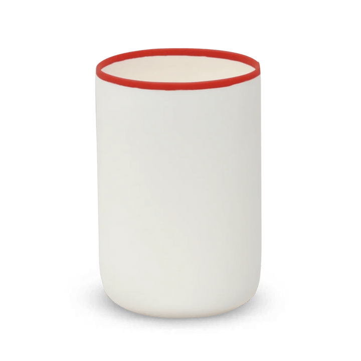 Ligne Champagne Cooler - Tina Frey Serveware - White With Red Rim - HORNE