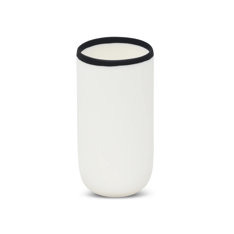 Ligne Cup - Tina Frey Serveware - Short - White With Black Rim - HORNE