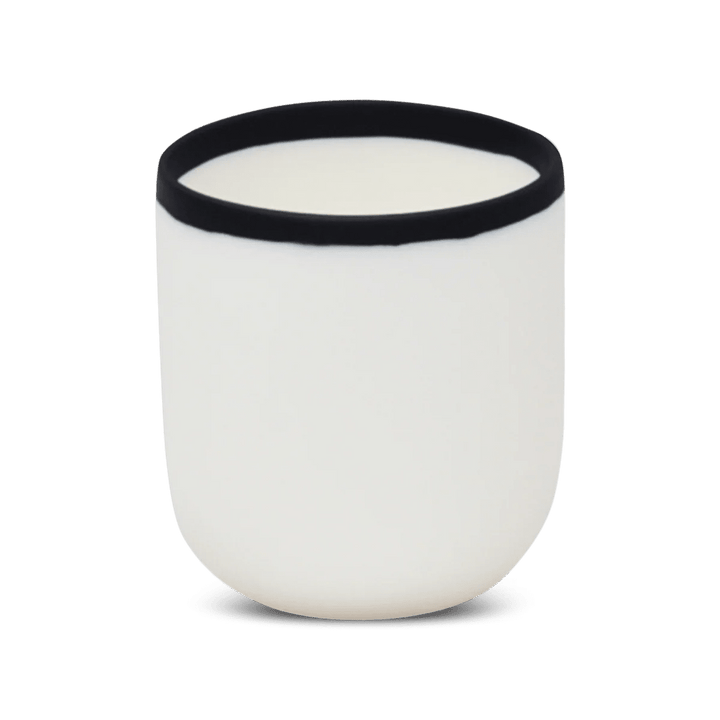 Ligne Cup - Tina Frey Serveware - Short - White With Black Rim - HORNE