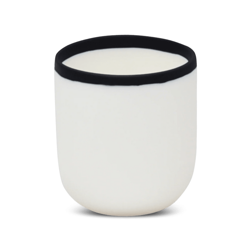 Ligne Cup - Tina Frey Serveware - Short - White With Black Rim - HORNE