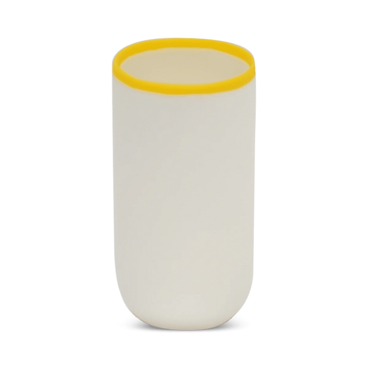Ligne Cup - Tina Frey Serveware - Tall - White With Sunshine Yellow Rim - HORNE