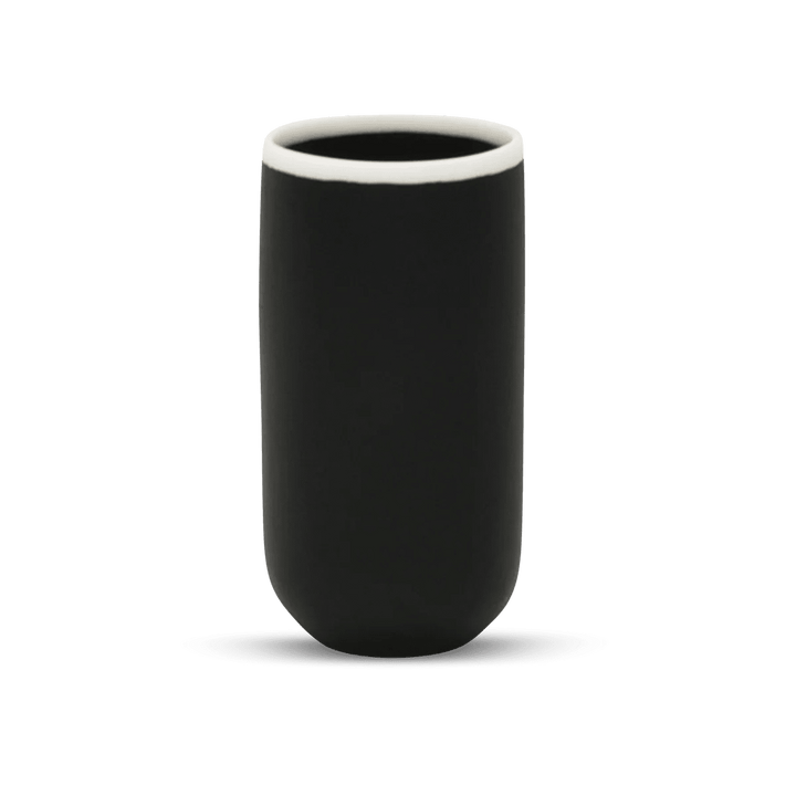 Ligne Cup - Tina Frey Serveware - Tall - Black With White Rim - HORNE