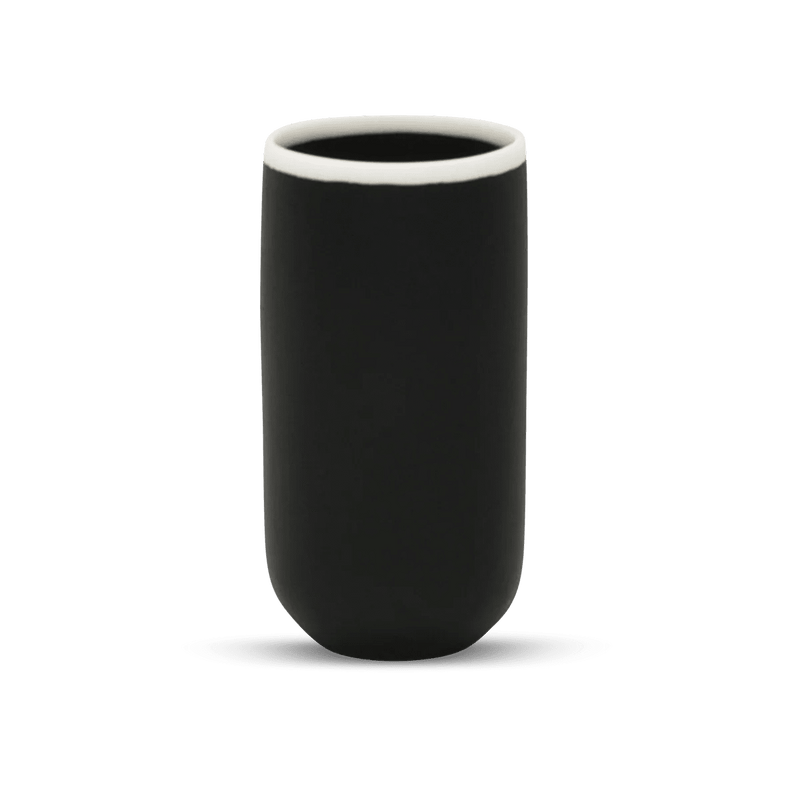 Ligne Cup - Tina Frey Serveware - Short - White With Black Rim - HORNE