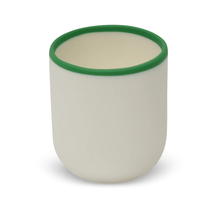 Ligne Cup - Tina Frey Serveware - Short - White With Grass Rim - HORNE