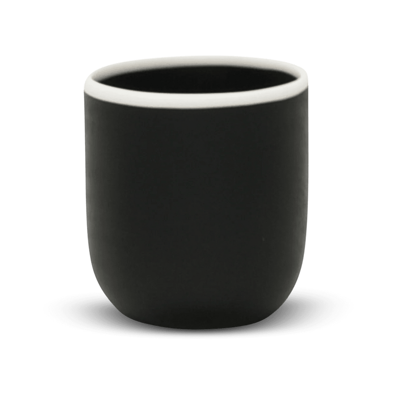 Ligne Cup - Tina Frey Serveware - Short - White With Black Rim - HORNE