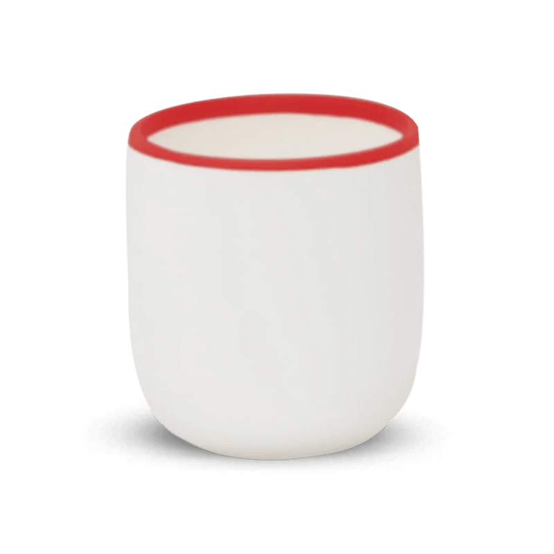 Ligne Cup - Tina Frey Serveware - Short - White With Black Rim - HORNE