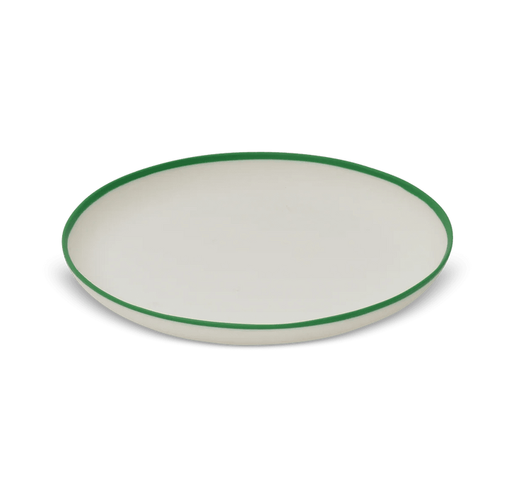 Ligne Plate - Tina Frey Serveware - Large - White With Grass Rim - HORNE