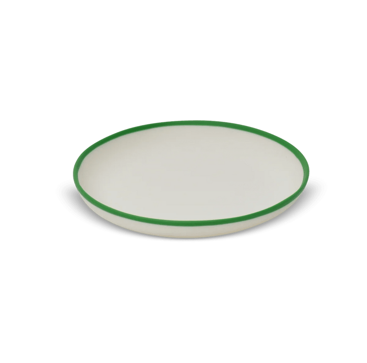 Ligne Plate - Tina Frey Serveware - Medium - White With Grass Rim - HORNE
