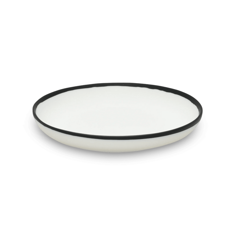 Ligne Plate - Tina Frey Serveware - Small - White With Black Rim - HORNE