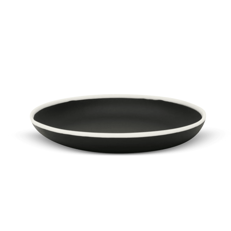 Ligne Plate - Tina Frey Serveware - Small - White With Black Rim - HORNE