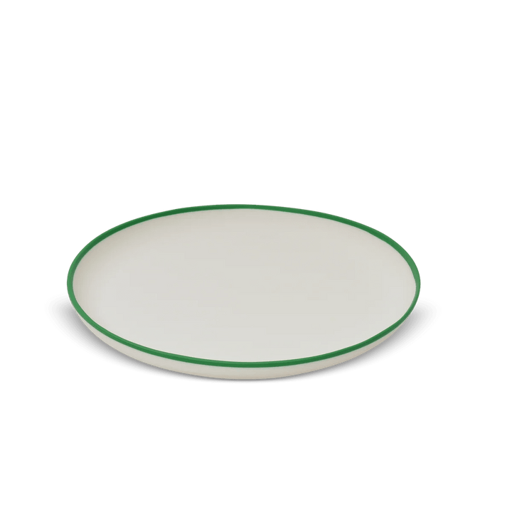 Ligne Platter - Tina Frey Serveware - Medium - White With Grass Rim - HORNE
