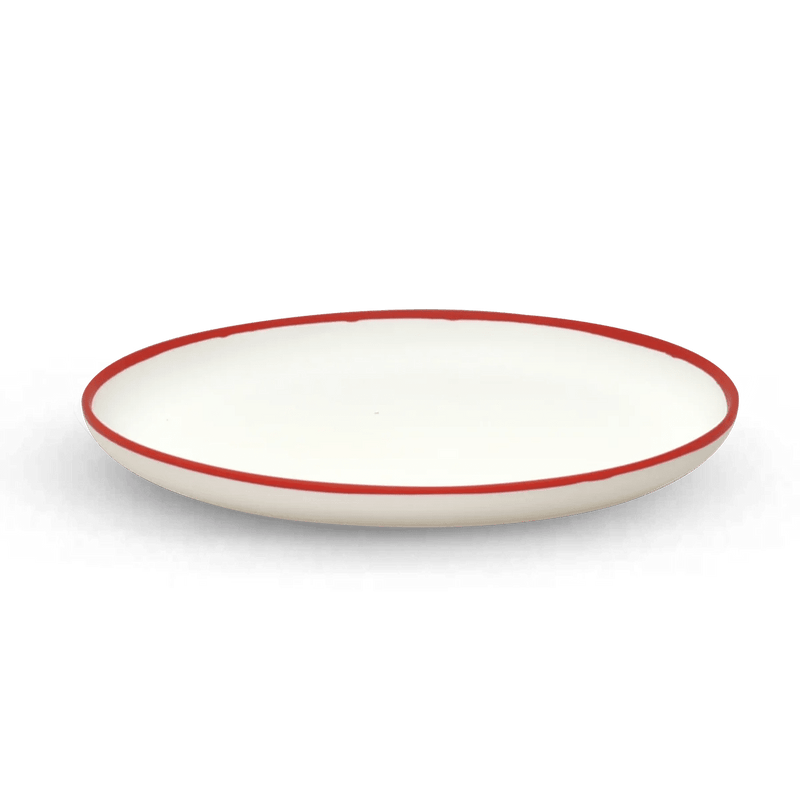Ligne Platter - Tina Frey Serveware - Medium - White With Black Rim - HORNE