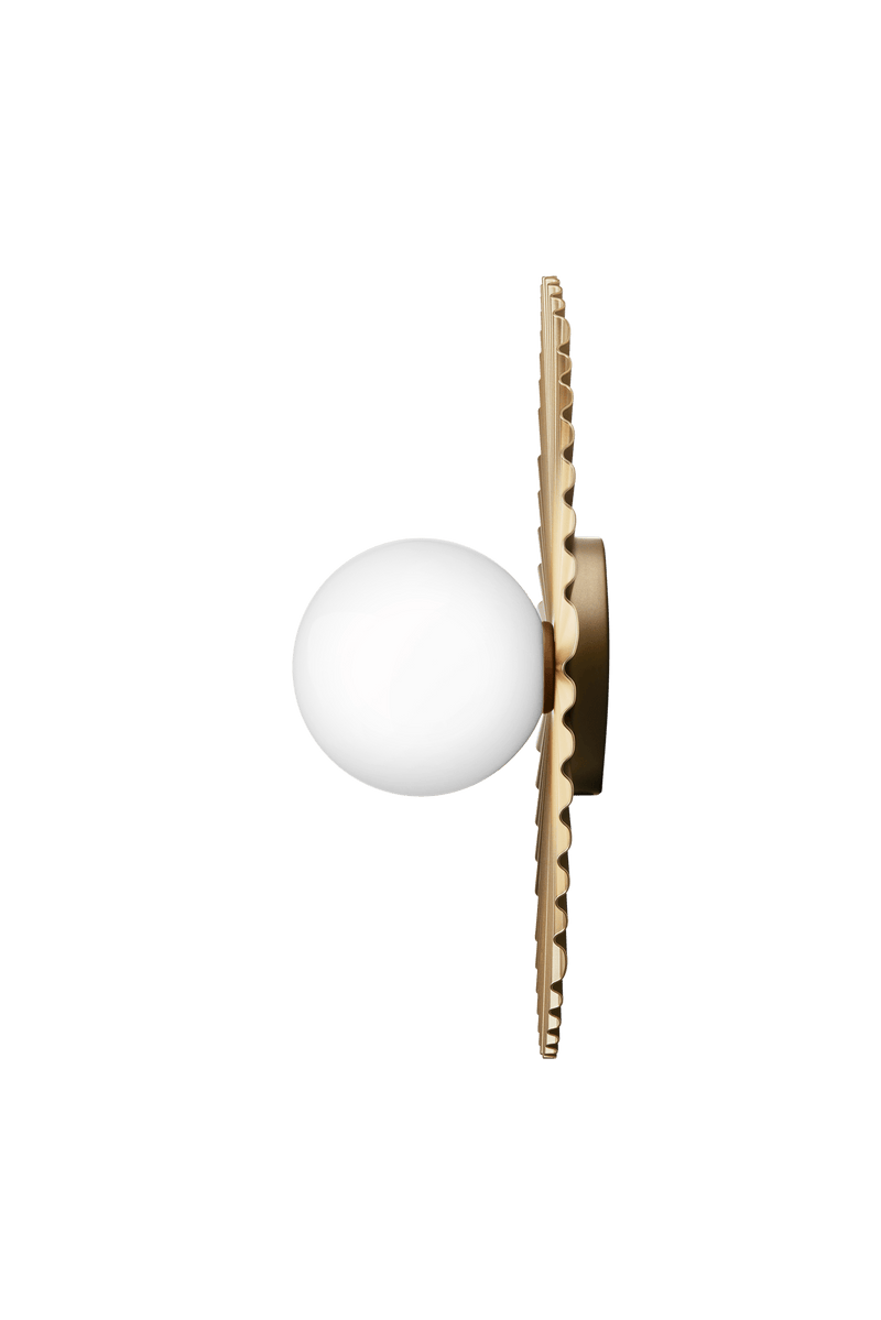 Liila Muuse Wall/Ceiling Lamp - Nuura Wall/Ceiling Lights - Small - Nordic Gold / Opal - HORNE