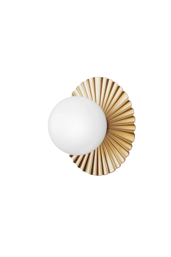 Liila Muuse Wall/Ceiling Lamp - Nuura Wall/Ceiling Lights - Small - Nordic Gold / Opal - HORNE