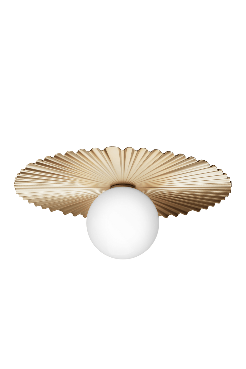 Liila Muuse Wall/Ceiling Lamp - Nuura Wall/Ceiling Lights - Small - Nordic Gold / Opal - HORNE