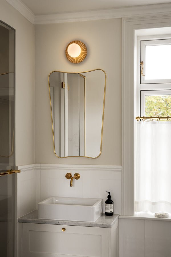 Liila Muuse Wall/Ceiling Lamp - Nuura Wall/Ceiling Lights - Small - Nordic Gold / Opal - HORNE