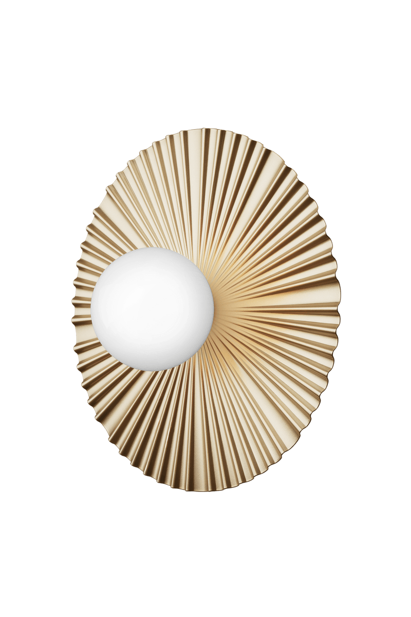 Liila Muuse Wall/Ceiling Lamp - Nuura Wall/Ceiling Lights - Small - Nordic Gold / Opal - HORNE