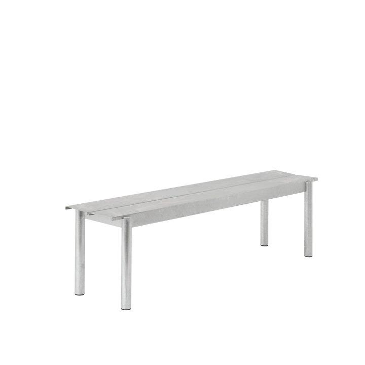 Linear Steel Bench - Muuto Stools + Benches + Ottomans - Large - Warm Galvanized Steel - HORNE