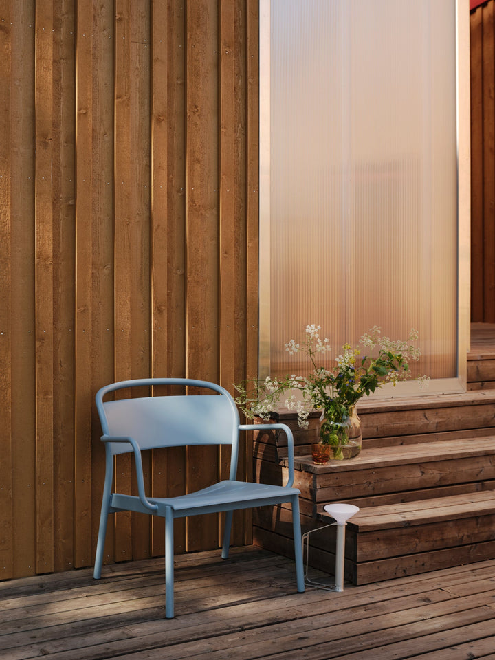 Linear Steel Lounge Armchair - Muuto Chairs - Burnt Orange - HORNE