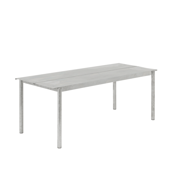 Linear Steel Table - Muuto Table + Task - Medium - Warm Galvanized Steel - HORNE
