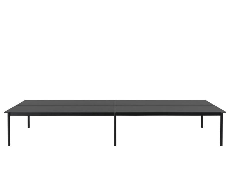 Linear System Table - Configuration - Muuto Tables + Desks - Con 1 - Black Nanolaminate/Black/ABS:Black - HORNE