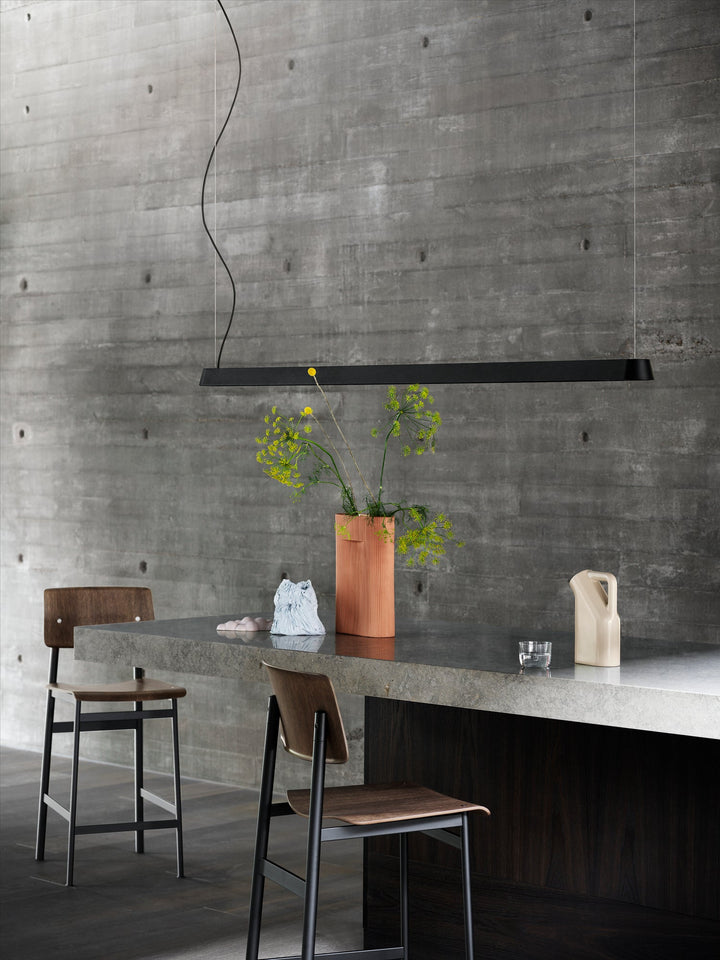 Loft Counter & Bar Stool - Muuto Stools + Benches + Ottomans - Bar Height - Dusty Green Frame & Oak Seat - HORNE