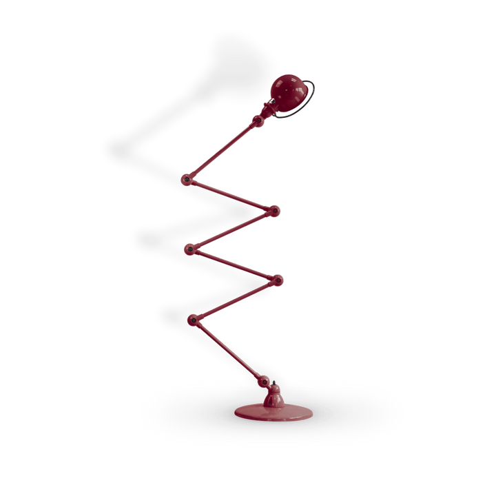 Loft Zig - Zag Floor Lamp 6 - Arm - D9406 - Jielde - Floor Lamps - Glossy - Burgundy - RAL3005 - HORNE