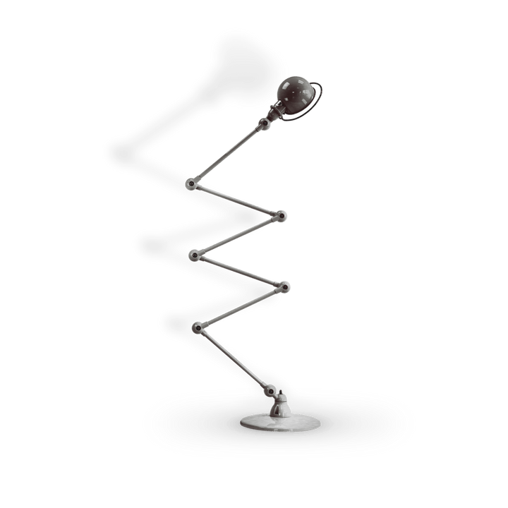 Loft Zig - Zag Floor Lamp 6 - Arm - D9406 - Jielde - Floor Lamps - Glossy - Brushed Steel - HORNE