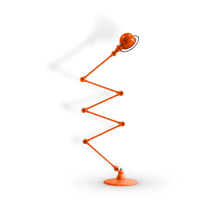 Loft Zig - Zag Floor Lamp 6 - Arm - D9406 - Jielde - Floor Lamps - Glossy - Orange - RAL2004 - HORNE