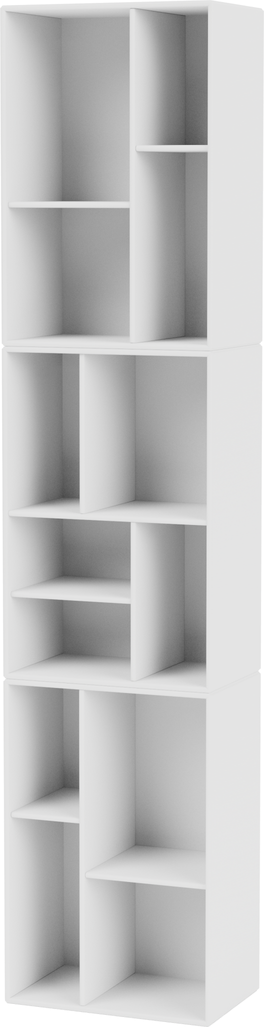 Loom Slim Bookcase - Wall Mounted - Montana - Shelving - New White - HORNE