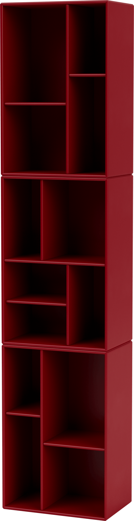 Loom Slim Bookcase - Wall Mounted - Montana - Shelving - Beetroot - HORNE