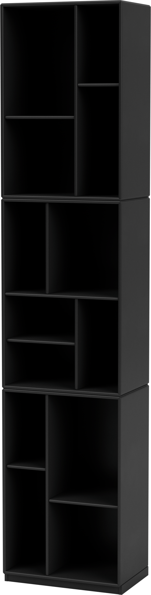 Loom Slim Bookcase - With Plinth Base - Montana - Shelving - Black - 1.2" - HORNE