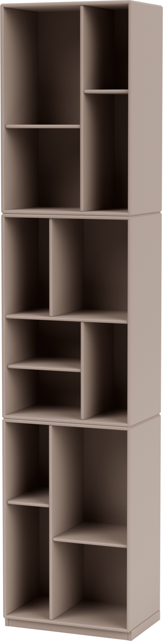 Loom Slim Bookcase - With Plinth Base - Montana - Shelving - Mushroom - 1.2" - HORNE