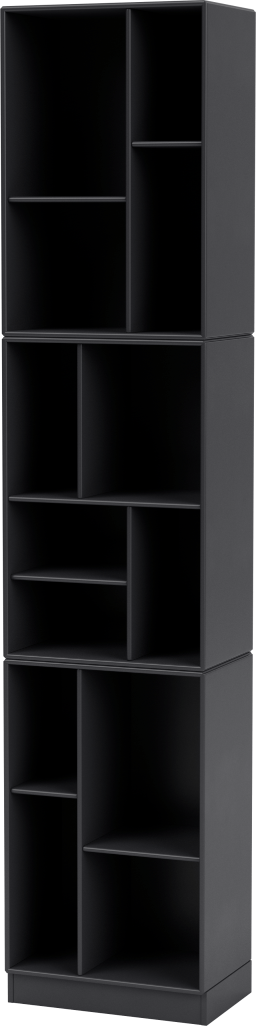Loom Slim Bookcase - With Plinth Base - Montana - Shelving - Anthracite - 2.7" - HORNE