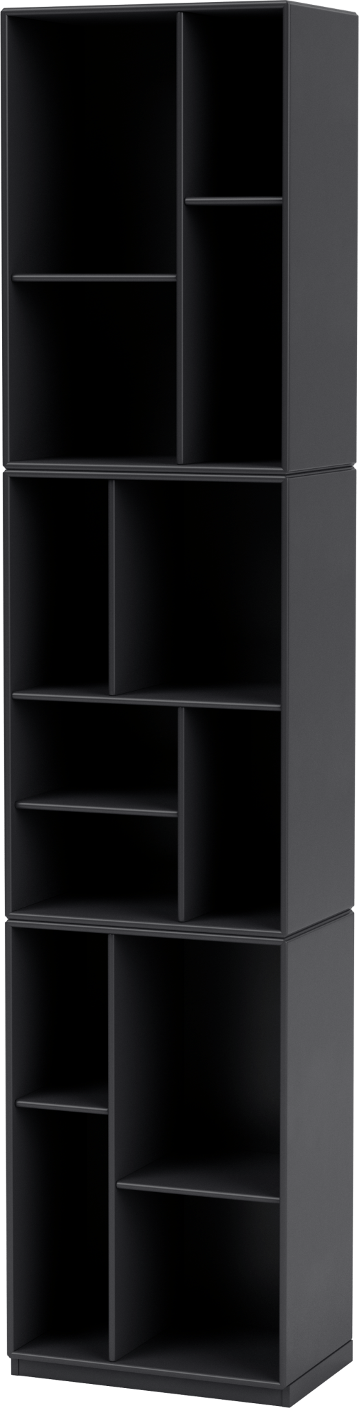 Loom Slim Bookcase - With Plinth Base - Montana - Shelving - Anthracite - 1.2" - HORNE