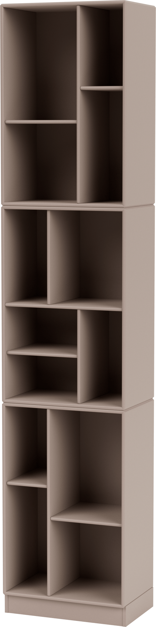 Loom Slim Bookcase - With Plinth Base - Montana - Shelving - Mushroom - 2.7" - HORNE