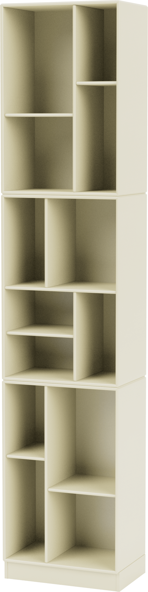Loom Slim Bookcase - With Plinth Base - Montana - Shelving - Vanilla - 2.7" - HORNE