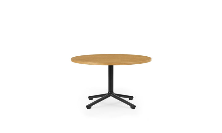 Lunar Table - Normann Copenhagen Coffee Tables - Lunar Table H40 cm Aluminum/Wood - Lunar Coffee Table H40 Ø70 cm Black Alu/ Oak - Oak - HORNE