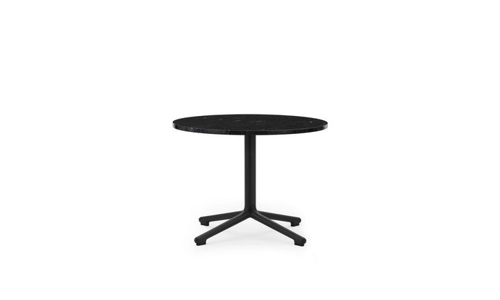 Lunar Table - Normann Copenhagen Coffee Tables - Lunar Table H45 cm Aluminum/Marble - Lunar Coffee Table H45 Ø60 Black Alu/ Marble - Black - HORNE