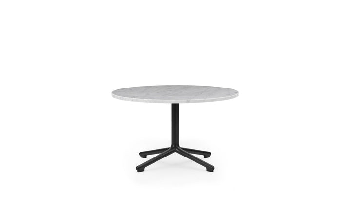 Lunar Table - Normann Copenhagen Coffee Tables - Lunar Table H40 cm Aluminum/Marble - Lunar Coffee Table H40 Ø70 cm Black Alu/ Marble - White - HORNE