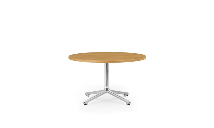 Lunar Table - Normann Copenhagen Coffee Tables - Lunar Table H40 cm Aluminum/Wood - Lunar Coffee Table H40 Ø70 cm Alu/ Oak - Oak - HORNE