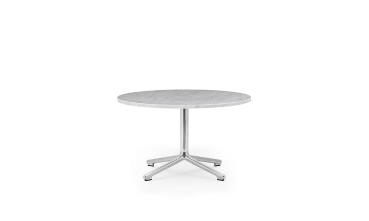 Lunar Table - Normann Copenhagen Coffee Tables - Lunar Table H40 cm Aluminum/Marble - Lunar Coffee Table H40 Ø70 cm Alu/ Marble - White - HORNE