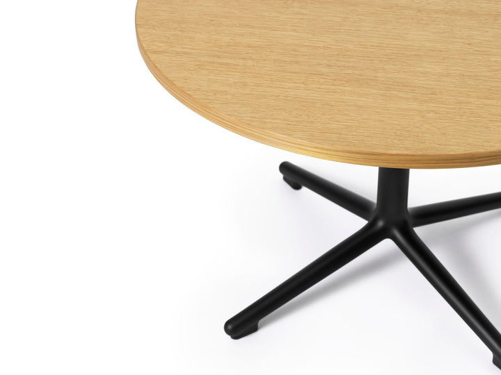 Lunar Table - Normann Copenhagen Coffee Tables - Lunar Table H40 cm Aluminum/Wood - Lunar Coffee Table H40 Ø70 cm Black Alu/ Oak - Black Oak - HORNE