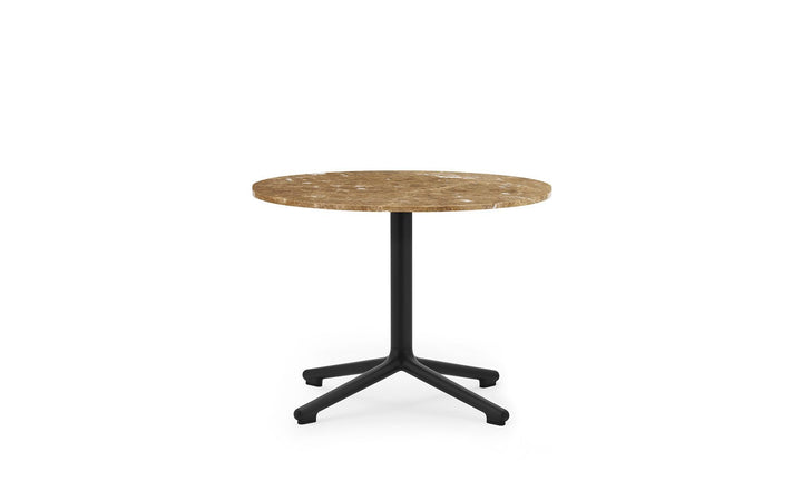 Lunar Table - Normann Copenhagen Coffee Tables - Lunar Table H45 cm Aluminum/Marble - Lunar Coffee Table H45 Ø60 Black Alu/ Marble - Sand - HORNE
