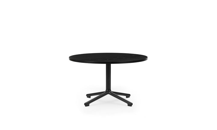 Lunar Table - Normann Copenhagen Coffee Tables - Lunar Table H40 cm Aluminum/Wood - Lunar Coffee Table H40 Ø70 cm Black Alu/ Oak - Black Oak - HORNE